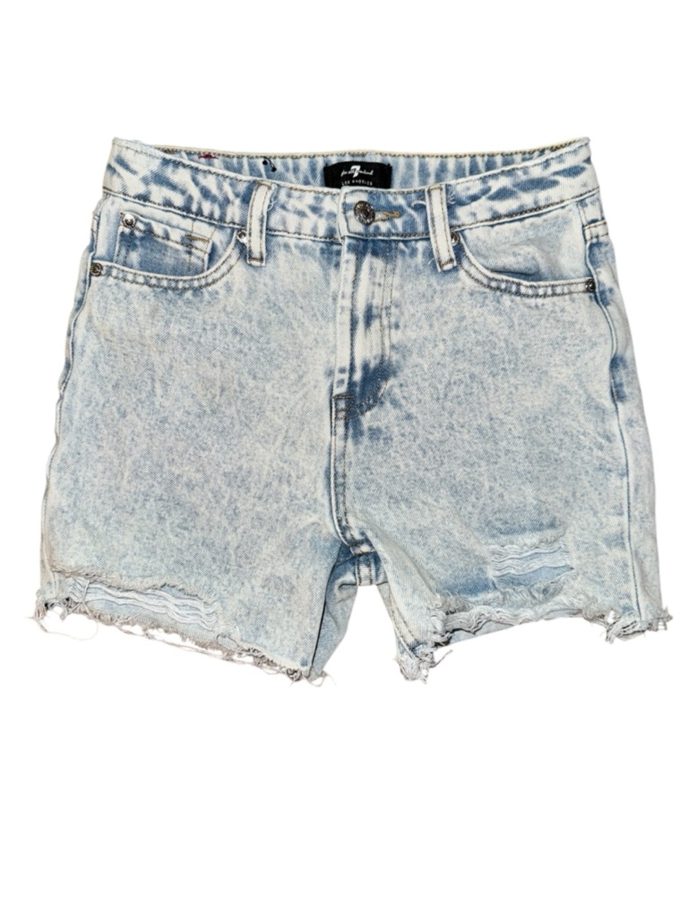 7 For All Mankind Girls Acid Wash Distressed Shorts Size 10